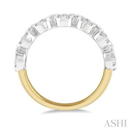 Round Shape 7 Stone Lovebright Essential Diamond Wedding Band