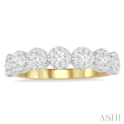 Round Shape 7 Stone Lovebright Essential Diamond Wedding Band
