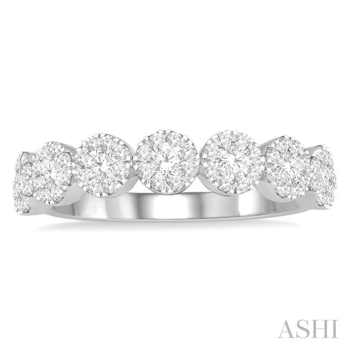 Round Shape 7 Stone Lovebright Essential Diamond Wedding Band