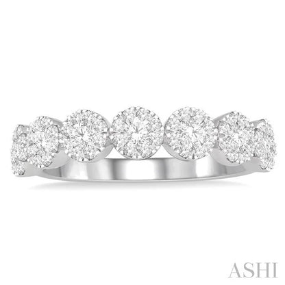 Round Shape 7 Stone Lovebright Essential Diamond Wedding Band