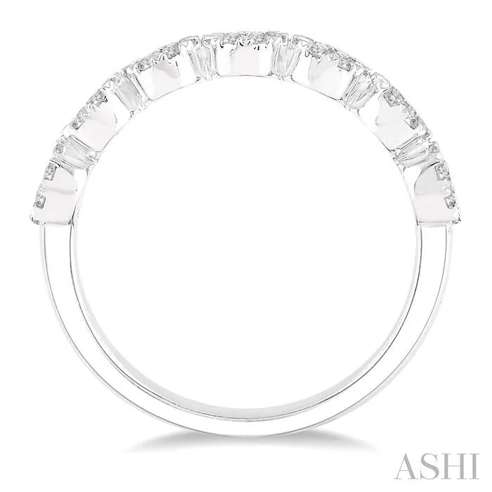 Round Shape 7 Stone Lovebright Essential Diamond Wedding Band