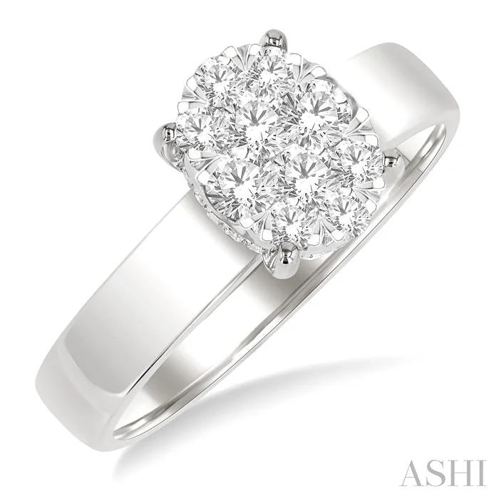 Oval Shape Lovebright Diamond Ring