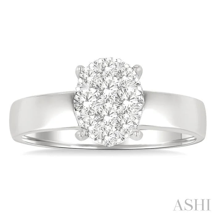 Oval Shape Lovebright Diamond Ring