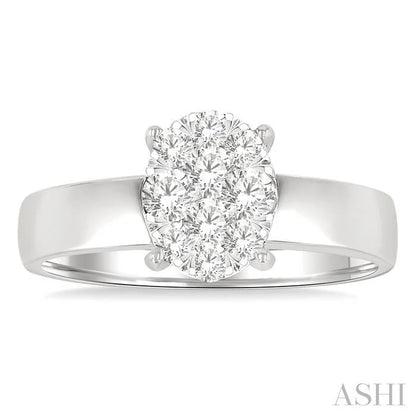 Oval Shape Lovebright Diamond Ring
