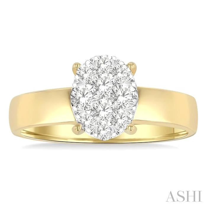 Oval Shape Lovebright Diamond Ring