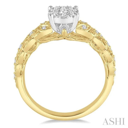 Round Shape Lovebright Diamond Engagement Ring