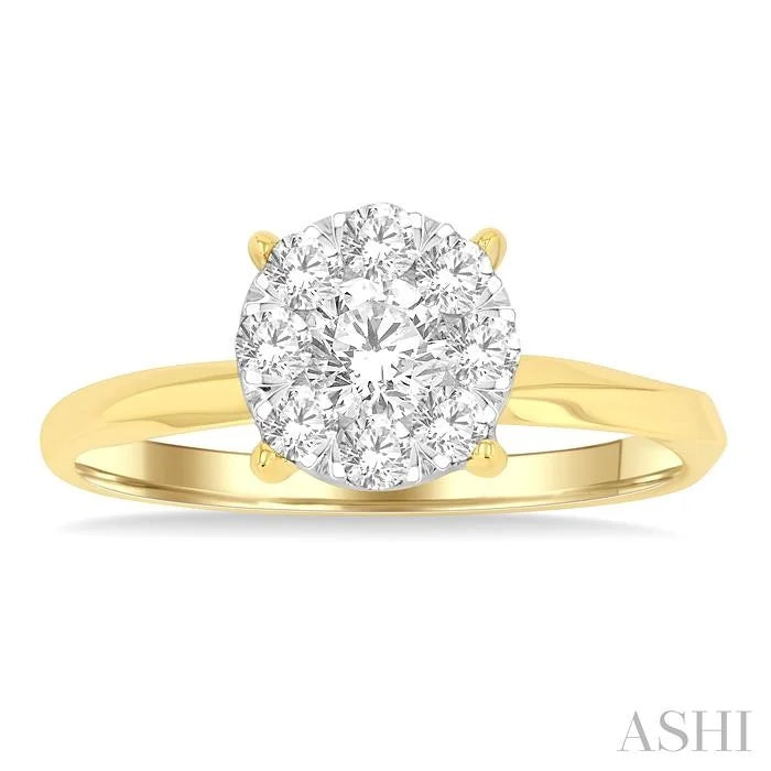 Round Shape Lovebright Diamond Engagement Ring