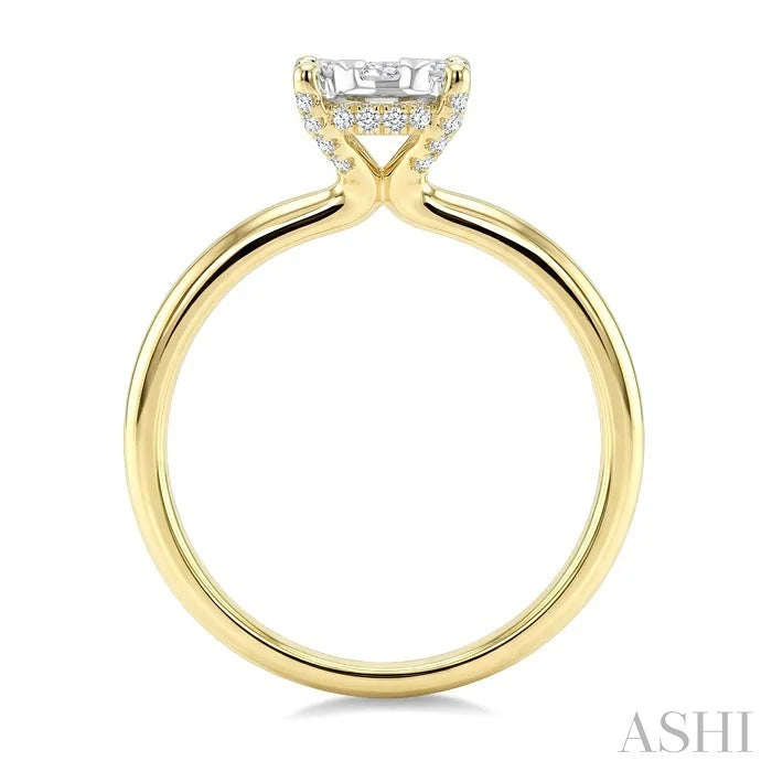 Round Shape Lovebright Diamond Engagement Ring