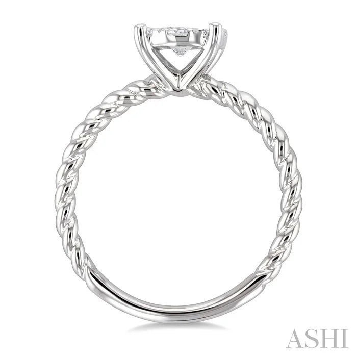 Round Shape Lovebright Diamond Engagement Ring