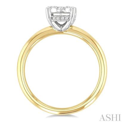 Oval Shape Lovebright Diamond Engagement Ring