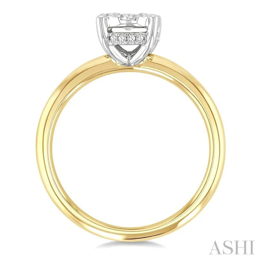 Oval Shape Lovebright Diamond Engagement Ring