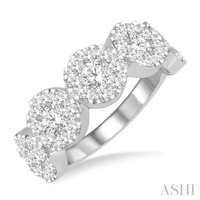 Round Shape 5 Stone Lovebright Essential Diamond Wedding Band