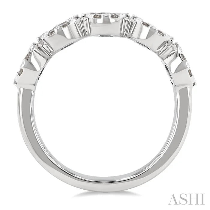 Round Shape 5 Stone Lovebright Essential Diamond Wedding Band