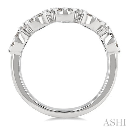 Round Shape 5 Stone Lovebright Essential Diamond Wedding Band