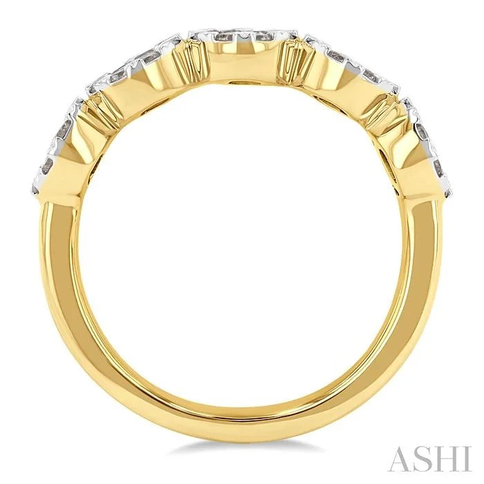 Round Shape 5 Stone Lovebright Essential Diamond Wedding Band