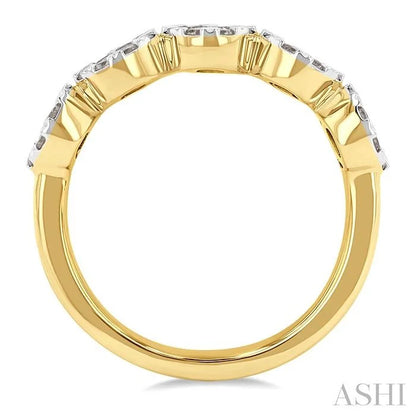 Round Shape 5 Stone Lovebright Essential Diamond Wedding Band