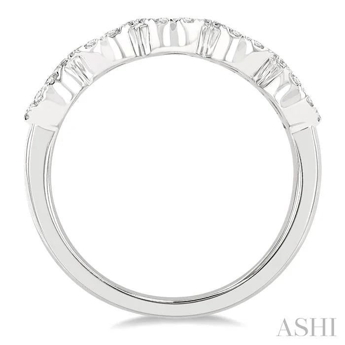 Round Shape 5 Stone Lovebright Essential Diamond Wedding Band