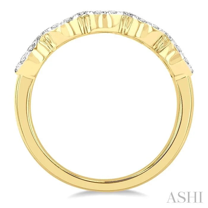 Round Shape 5 Stone Lovebright Essential Diamond Wedding Band
