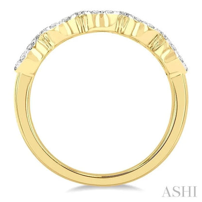 Round Shape 5 Stone Lovebright Essential Diamond Wedding Band