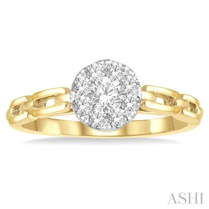 Round Shape Paperclip Lovebright Diamond Fashion Ring
