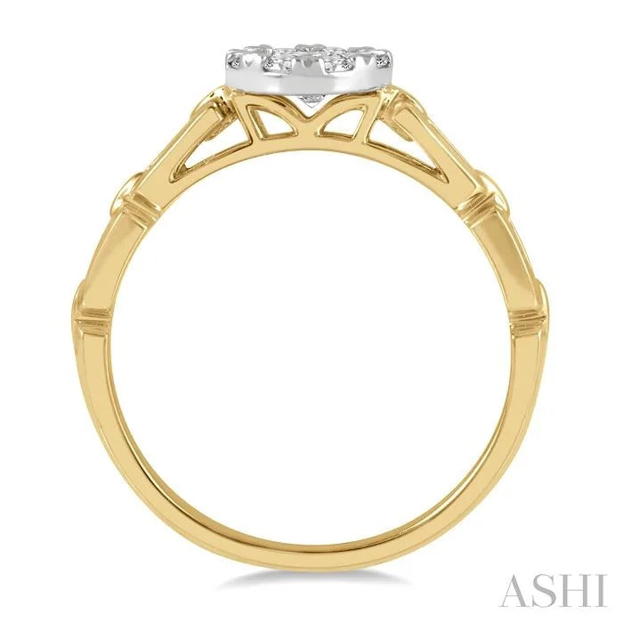 Round Shape Paperclip Lovebright Diamond Fashion Ring