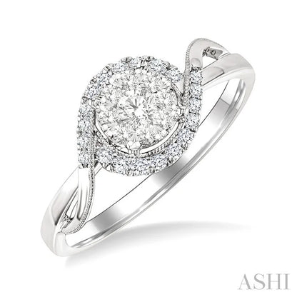Round Shape Lovebright Diamond Engagement Ring