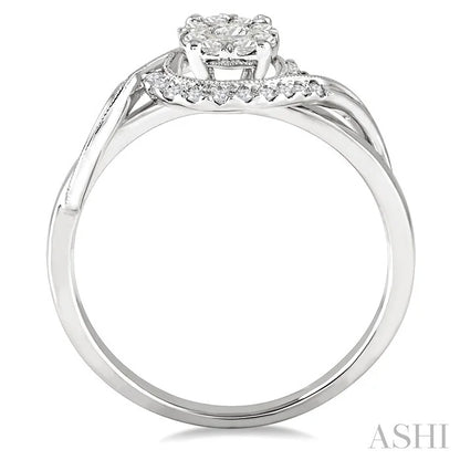 Round Shape Lovebright Diamond Engagement Ring