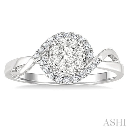 Round Shape Lovebright Diamond Engagement Ring