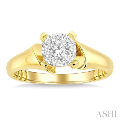 Round Shape Lovebright Diamond Fashion Ring
