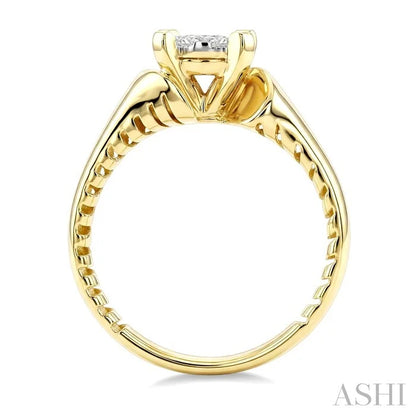 Round Shape Lovebright Diamond Fashion Ring