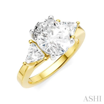 Oval Shape Semi-Mount Diamond Engagement Ring