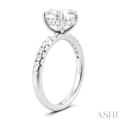 Oval Shape Semi-Mount Diamond Engagement Ring