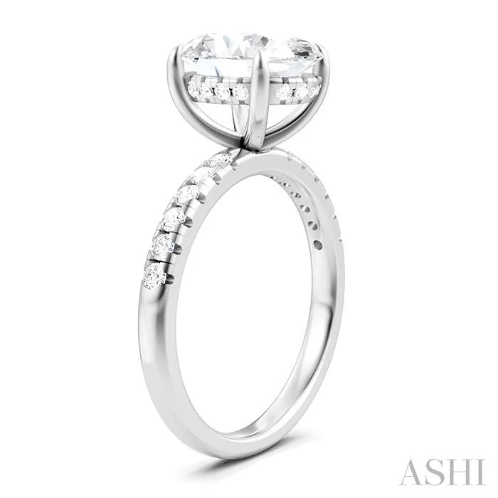Oval Shape Semi-Mount Diamond Engagement Ring