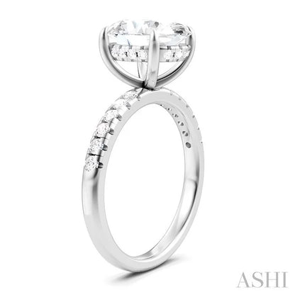 Oval Shape Semi-Mount Diamond Engagement Ring