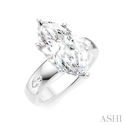 Marquise Shape Semi-Mount Diamond Engagement Ring