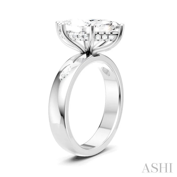 Marquise Shape Semi-Mount Diamond Engagement Ring