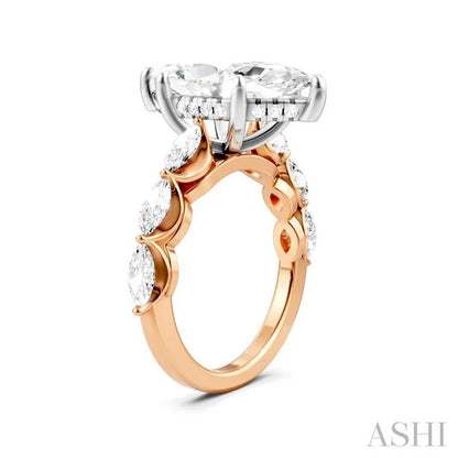 Marquise Shape Semi-Mount Diamond Engagement Ring