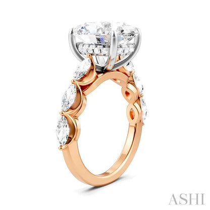 Oval Shape Semi-Mount Diamond Engagement Ring