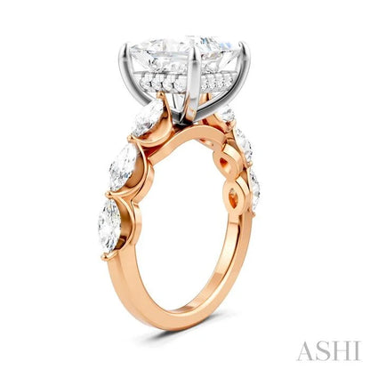 Princess Shape Semi-Mount Diamond Engagement Ring