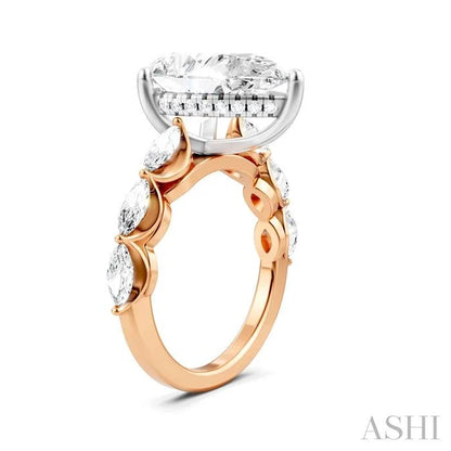 Pear Shape Semi-Mount Diamond Engagement Ring