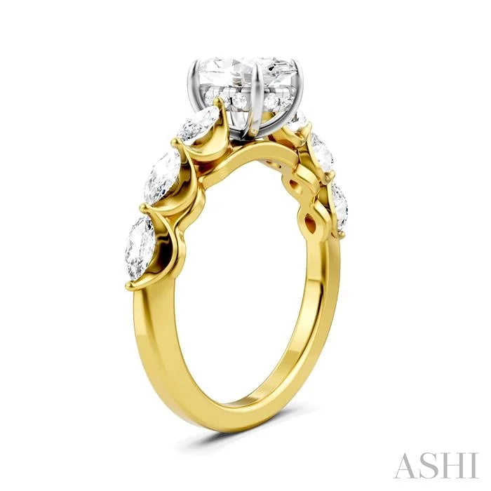 Oval Shape Semi-Mount Diamond Engagement Ring