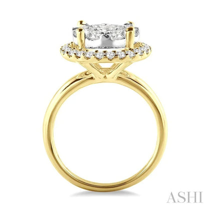 Round Shape Halo Lovebright Essential Diamond Engagement Ring