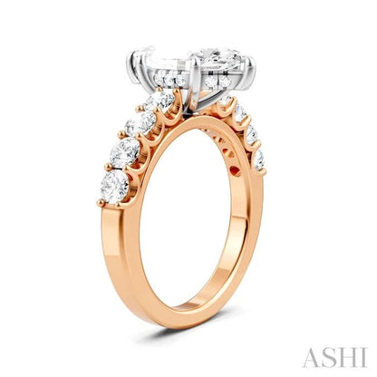Marquise Shape Semi-Mount Diamond Engagement Ring