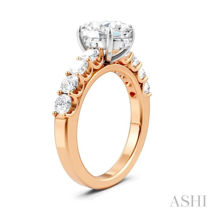 Oval Shape Semi-Mount Diamond Engagement Ring