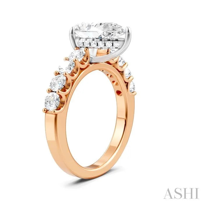 Pear Shape Semi-Mount Diamond Engagement Ring