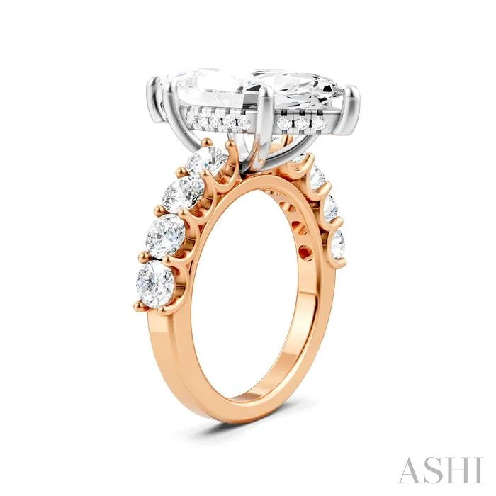 Marquise Shape Semi-Mount Diamond Engagement Ring