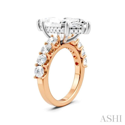 Marquise Shape Semi-Mount Diamond Engagement Ring
