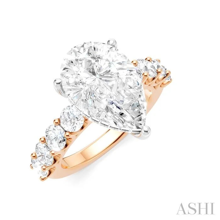 Pear Shape Semi-Mount Diamond Engagement Ring