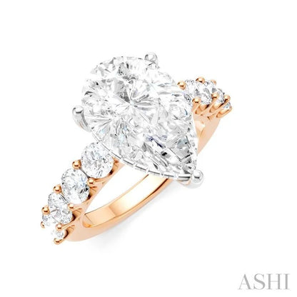 Pear Shape Semi-Mount Diamond Engagement Ring
