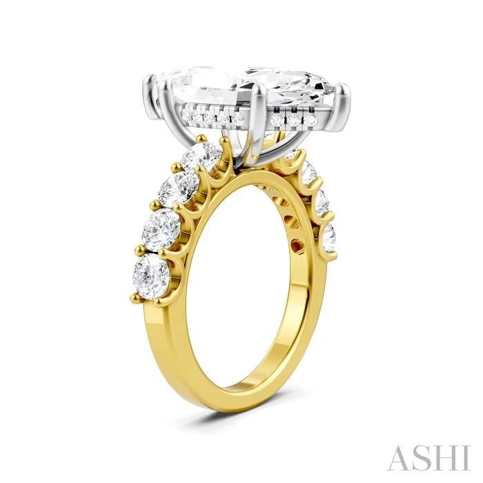 Marquise Shape Semi-Mount Diamond Engagement Ring